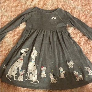 4t grey 101 Dalmatians long sleeve dress